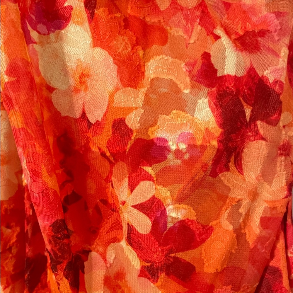 Alex Marie Floral Dress - Orange and Red 18W NWT - Picture 4 of 5